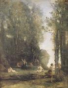 Jean Baptiste Camille  Corot Idylle antique (Cache-cache) (mk11) Germany oil painting artist